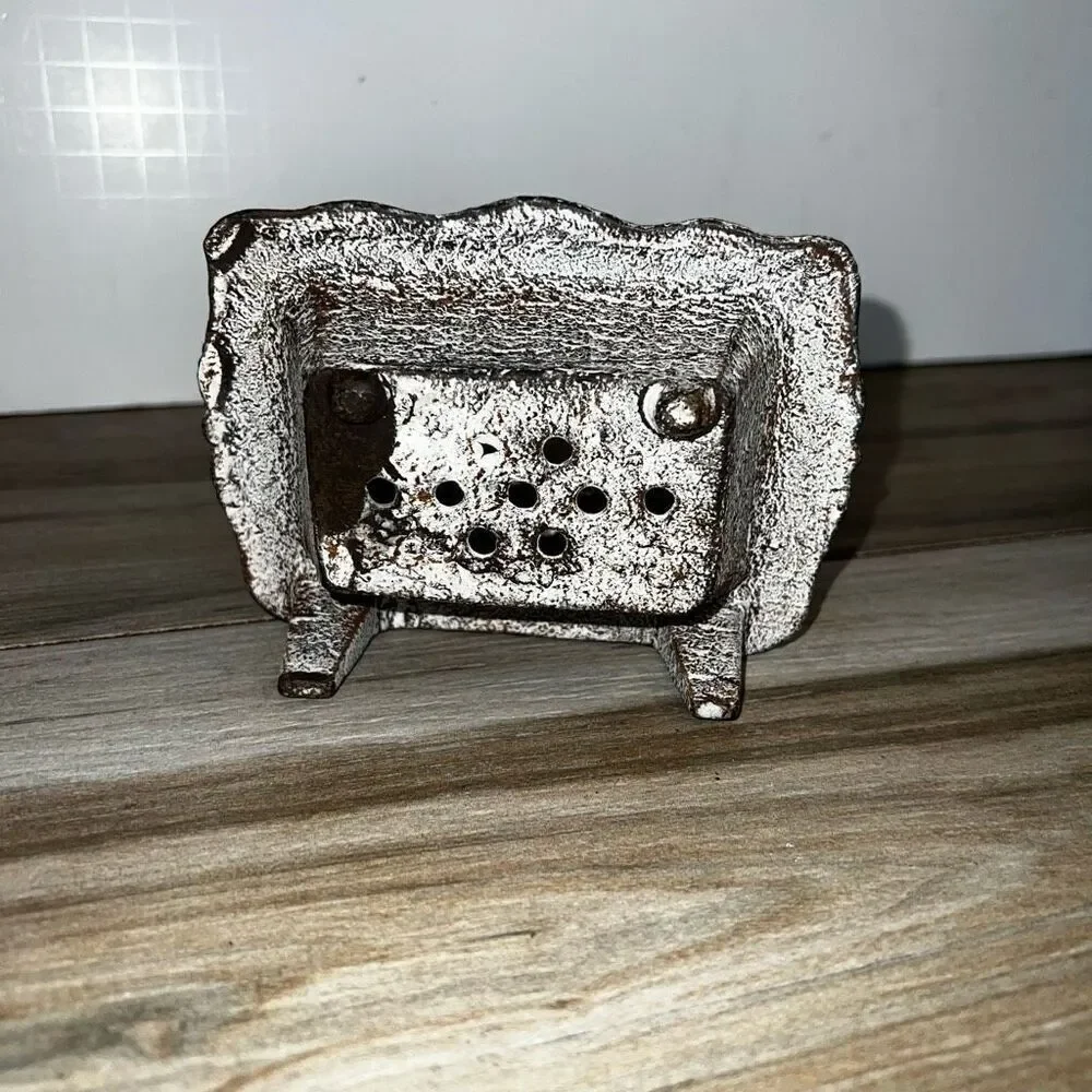 Cast Iron Soap Dish Antiqued White Star Fish Natical Decor Bathroom Kitchen Sink
